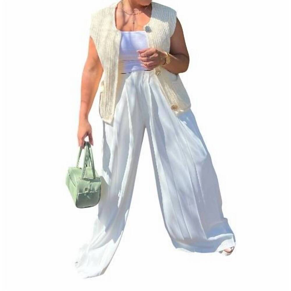 NEW MUY MUY FANCY wide leg trousers in white